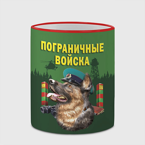 Кружка цветная Погранзастава / 3D-Красный кант – фото 2