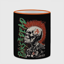 Кружка 3D Punks not dead, цвет: 3D-оранжевый кант — фото 2