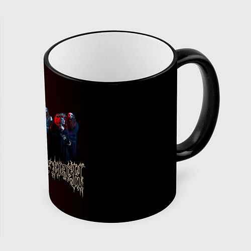 Кружка цветная Cradle of Filth band / 3D-Черный кант – фото 1