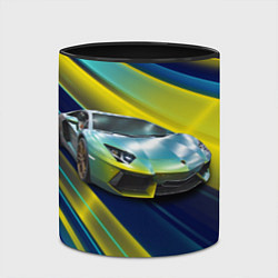 Кружка 3D Суперкар Lamborghini Reventon, цвет: 3D-белый + черный — фото 2
