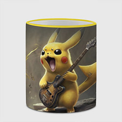 Кружка 3D Pikachu rock, цвет: 3D-желтый кант — фото 2