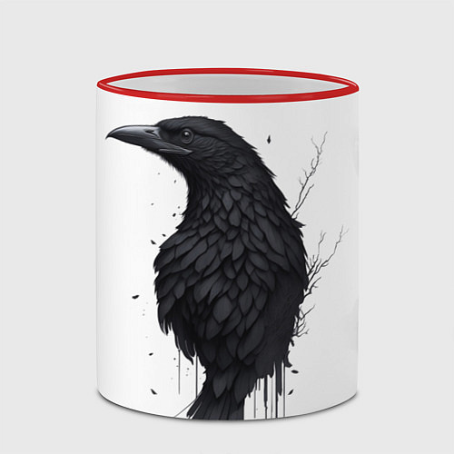 Кружка цветная Черный странник / 3D-Красный кант – фото 2