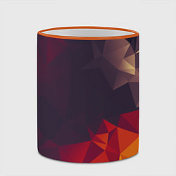 Кружка 3D Полигональный узор, цвет: 3D-оранжевый кант — фото 2