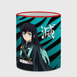 Кружка 3D Хаширо Токито - клинок рассекающий демонов, цвет: 3D-красный кант — фото 2