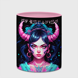 Кружка 3D Fantasy girl - my escapism, цвет: 3D-белый + розовый — фото 2