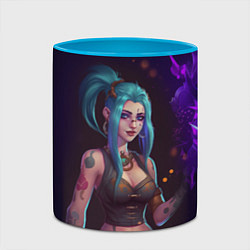 Кружка 3D Jinx arcane League of Legends, цвет: 3D-белый + небесно-голубой — фото 2