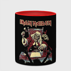 Кружка 3D Iron Maiden - судья, цвет: 3D-белый + красный — фото 2
