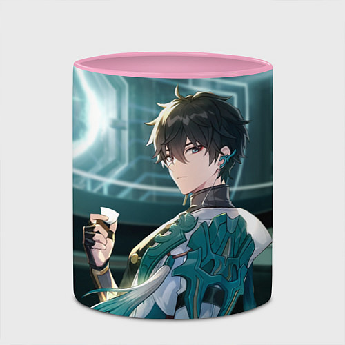 Кружка цветная Дань Хэн в общем вагоне / 3D-Белый + розовый – фото 2