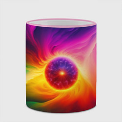 Кружка 3D Неоновое солнце, цвет: 3D-розовый кант — фото 2