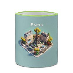 Кружка 3D Paris Isometric, цвет: 3D-светло-зеленый кант — фото 2