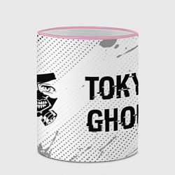 Кружка 3D Tokyo Ghoul glitch на светлом фоне: надпись и симв, цвет: 3D-розовый кант — фото 2