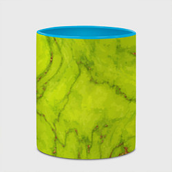 Кружка 3D Abstraction green, цвет: 3D-белый + небесно-голубой — фото 2