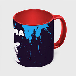 Кружка 3D Дима космонавт даб, цвет: 3D-белый + красный