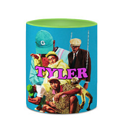 Кружка 3D Tyler, The Creator Collage, цвет: 3D-белый + светло-зеленый — фото 2