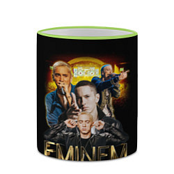 Кружка 3D Eminem, Marshall Mathers, цвет: 3D-светло-зеленый кант — фото 2