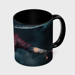 Кружка 3D DmC 6 - Dante, цвет: 3D-белый + черный