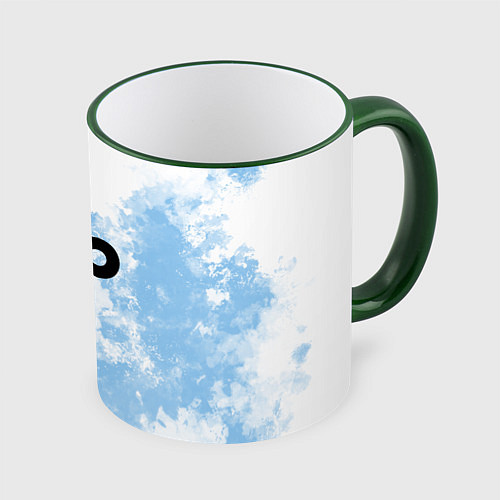 Кружка цветная Cloud9 Облачный / 3D-Зеленый кант – фото 1