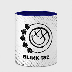 Кружка 3D Blink 182 с потертостями на светлом фоне, цвет: 3D-белый + синий — фото 2