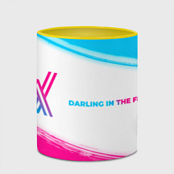 Кружка 3D Darling in the FranXX neon gradient style: надпись, цвет: 3D-белый + желтый — фото 2