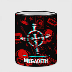Кружка 3D Megadeth rock glitch, цвет: 3D-черный кант — фото 2