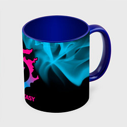 Кружка 3D Final Fantasy - neon gradient, цвет: 3D-белый + синий