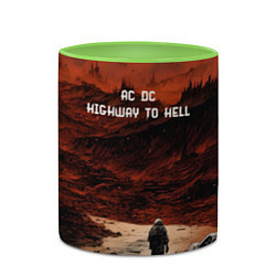 Кружка 3D AC DC Highway to hell, цвет: 3D-белый + светло-зеленый — фото 2