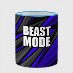 Кружка 3D Beast mode - синяя униформа, цвет: 3D-небесно-голубой кант — фото 2