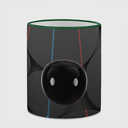 Кружка 3D Шар-робот, цвет: 3D-зеленый кант — фото 2