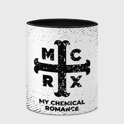 Кружка 3D My Chemical Romance с потертостями на светлом фоне, цвет: 3D-белый + черный — фото 2