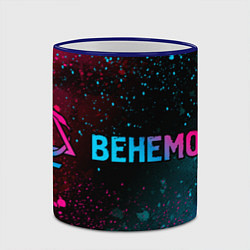 Кружка 3D Behemoth - neon gradient: надпись и символ, цвет: 3D-синий кант — фото 2