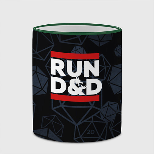 Кружка цветная Подземелья и драконы dnd / 3D-Зеленый кант – фото 2