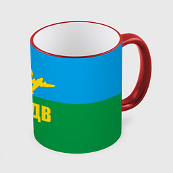 Кружка 3D За ВДВ - десантник, цвет: 3D-красный кант