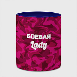 Кружка 3D Боевая Lady, цвет: 3D-белый + синий — фото 2