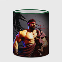 Кружка 3D Street Fighter: Ryu, цвет: 3D-зеленый кант — фото 2