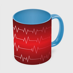 Кружка 3D Pulse, цвет: 3D-белый + небесно-голубой
