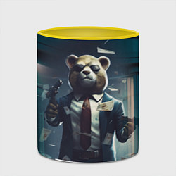 Кружка 3D Payday 3 bear, цвет: 3D-белый + желтый — фото 2