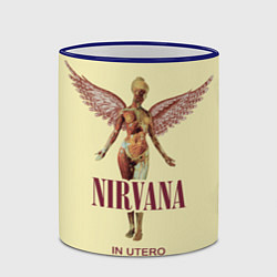 Кружка 3D Nirvana - In utero, цвет: 3D-синий кант — фото 2
