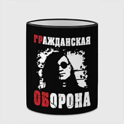 Кружка 3D Гражданская Оборона Е Летов, цвет: 3D-черный кант — фото 2