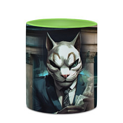 Кружка 3D Payday cat, цвет: 3D-белый + светло-зеленый — фото 2