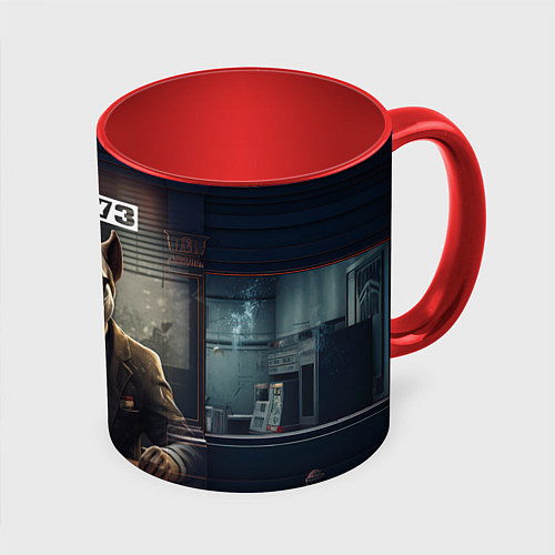 Кружка цветная Bulldog payday 3 / 3D-Белый + красный – фото 1