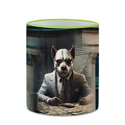 Кружка 3D Payday 3 dog, цвет: 3D-светло-зеленый кант — фото 2