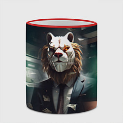 Кружка 3D Payday 3 lion, цвет: 3D-красный кант — фото 2