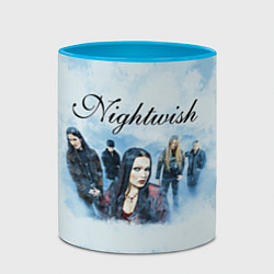 Кружка 3D Nightwish band, цвет: 3D-белый + небесно-голубой — фото 2