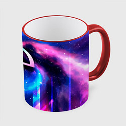 Кружка 3D Evanescence неоновый космос, цвет: 3D-красный кант