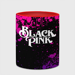 Кружка 3D Blackpink - neon, цвет: 3D-белый + красный — фото 2