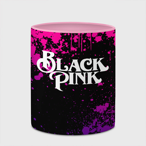 Кружка цветная Blackpink - neon / 3D-Белый + розовый – фото 2