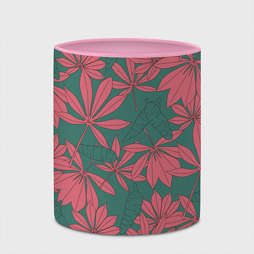 Кружка цветная Pink nature / 3D-Белый + розовый – фото 2