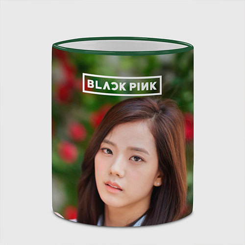 Кружка цветная Blackpink Jisoo / 3D-Зеленый кант – фото 2