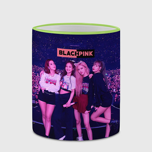 Кружка цветная Blackpink concert / 3D-Светло-зеленый кант – фото 2