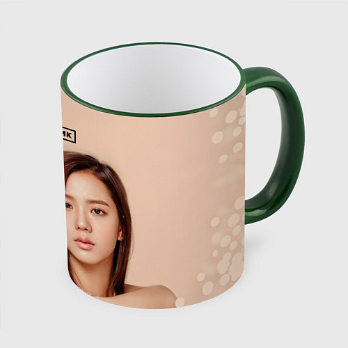 Кружка цветная Blackpink Jisoo and Rose / 3D-Зеленый кант – фото 1